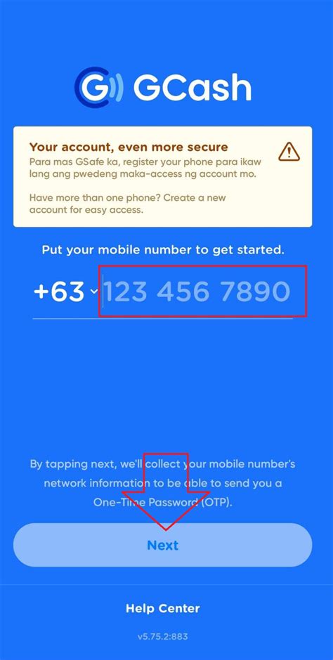How to register Mobile Phone in Gcash .
